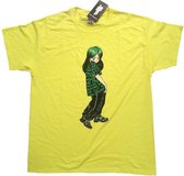 Billie Eilish Heren Tshirt -2XL- Anime Billie Groen