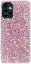 ADEL Premium Siliconen Back Cover Softcase Hoesje Geschikt voor Samsung Galaxy A32 (5G) - Bling Bling Roze