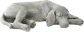 Decoratie Beeld Hond 58*35*15 cm Grijs Polyresin Decoratief Figuur Decoratieve Accessoires Woonaccessoires