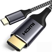 USB C naar HDMI kabel - 3.2 Gen 2x1 - 3840 x 2160 (60Hz) - Grijs - 0.5 meter - Allteq