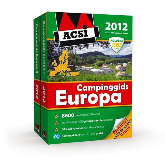 Cover van het boek 'ACSI Campinggids Europa 2012 + ACSI Camping dvd-rom 2012' van  Nvt