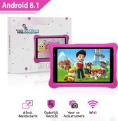 TechAdventures Kindertablet - Incl. Beschermhoes - Android 10.0 - 8-Inch Beeldscherm - Kindertablet Vanaf 3 Jaar - Roze