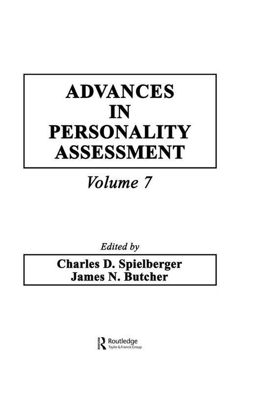 Advances in Personality Assessment - cover