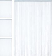 Relaxdays 4x draadgordijn zilver - draadjesgordijn - deurgordijn - slierten 145 x 245 cm