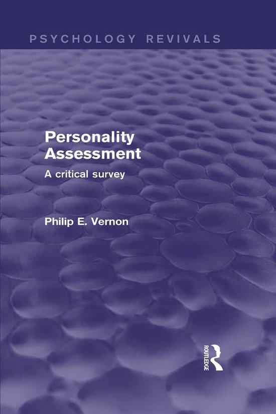 Personality Assessment (Psychology Revivals) - cover