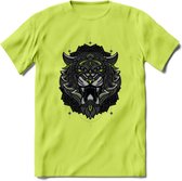 Tijger - Dieren Mandala T-Shirt | Groen | Grappig Verjaardag Zentangle Dierenkop Cadeau Shirt | Dames - Heren - Unisex | Wildlife Tshirt Kleding Kado | - Groen - XL