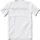 Snack Attack - Snack T-Shirt | Grappig Verjaardag Kleding Cadeau | Eten En Snoep Shirt | Dames - Heren - Unisex Tshirt | - Wit - 3XL