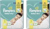 Pampers Baby Dry Newborn maat 1 - 21 stuks VOORDEELSET van 2 pakken