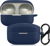 kwmobile Hoes voor Sony WF-1000XM4 - Siliconen cover voor oordopjes in donkerblauw