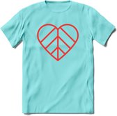 Valentijn Hart T-Shirt | Grappig Valentijnsdag Cadeautje voor Hem en Haar | Dames - Heren - Unisex | Kleding Cadeau | - Licht Blauw - XL