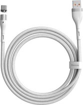 Baseus Zinc Magnetische USB-C 3A Fast Charging Data Kabel Wit CATXC-M02