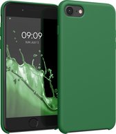 kwmobile telefoonhoesje voor Apple iPhone SE (2022) / SE (2020) / 8 / 7 - Hoesje met siliconen coating - Smartphone case in elfengroen