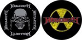 Megadeth Platenspeler Slipmat Radioactive Set van 2 Multicolours