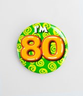 Paper Dreams Button I'm 62 Staal 5,5 Cm Rood/geel/groen