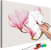 Doe-het-zelf op canvas schilderen - Floral Twig.
