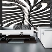 Fotobehang - Black and white swirl.