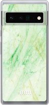 6F hoesje - geschikt voor Google Pixel 6 Pro -  Transparant TPU Case - Pistachio Marble #ffffff