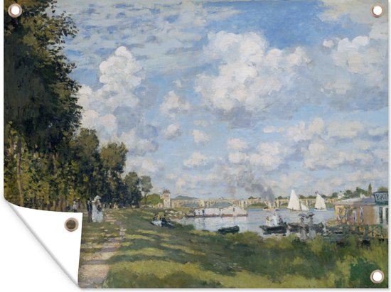 Tuinposter - Tuindoek - Tuinposters buiten - Le Bassin d'Argenteuil - Schilderij van Claude Monet - 120x90 cm - Tuin
