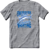 Fishing - Vissen T-Shirt | Grappig Verjaardag Vis Hobby Cadeau Shirt | Dames - Heren - Unisex | Tshirt Hengelsport Kleding Kado - Donker Grijs - Gemaleerd - XXL