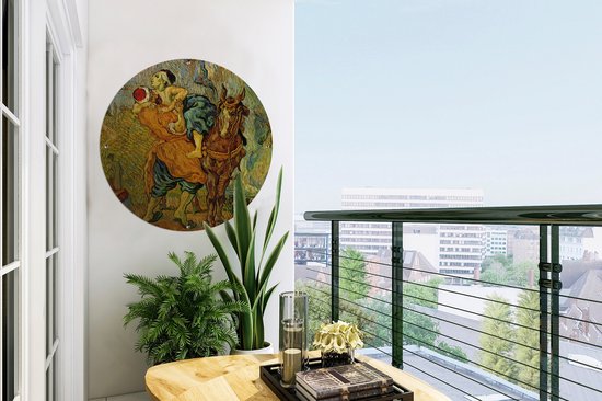 Garden Circle Le Bon Samaritain - Peinture de Vincent van Gogh - 60x60 cm - Affiche Ronde de Jardin - Extérieur