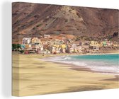 Canvas Schilderij Strand - Zee - Kaapverdië - 60x40 cm - Wanddecoratie