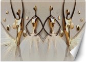 Trend24 - Behang - Silhouetten In Een Dans - Vliesbehang - Fotobehang 3D - Behang Woonkamer - 150x105 cm - Incl. behanglijm