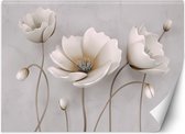 Trend24 - Behang - Abstracte Bloemen - Behangpapier - Fotobehang 3D - Behang Woonkamer - 200x140 cm - Incl. behanglijm