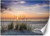 Trend24 - Behang - Zonsondergang Op Het Strand - Behangpapier - Fotobehang Natuur - Behang Woonkamer - 350x245 cm - Incl. behanglijm