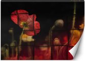 Trend24 - Behang - Rode Papaverbloem - Vliesbehang - Behang Woonkamer - Fotobehang - 150x105 cm - Incl. behanglijm