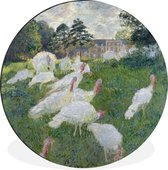 WallCircle - Wandcirkel - Muurcirkel - The Turkeys - Schilderij van Claude Monet - Aluminium - Dibond - ⌀ 30 cm - Binnen en Buiten