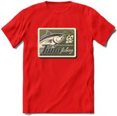 Vissen T-Shirt | Grappig Verjaardag Vis Hobby Cadeau Shirt | Dames - Heren - Unisex | Tshirt Hengelsport Kleding Kado - Rood - L