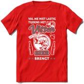 Val Me Niet Lastig Tijdens Het Vissen T-Shirt | Grijs | Grappig Verjaardag Vis Hobby Cadeau Shirt | Dames - Heren - Unisex | Tshirt Hengelsport Kleding Kado - Rood - L