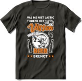 Val Me Niet Lastig Tijdens Het Vissen T-Shirt | Oranje | Grappig Verjaardag Vis Hobby Cadeau Shirt | Dames - Heren - Unisex | Tshirt Hengelsport Kleding Kado - Donker Grijs - 3XL