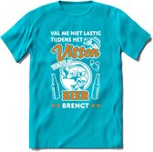 Val Me Niet Lastig Tijdens Het Vissen T-Shirt | Oranje | Grappig Verjaardag Vis Hobby Cadeau Shirt | Dames - Heren - Unisex | Tshirt Hengelsport Kleding Kado - Blauw - S