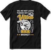 Val Me Niet Lastig Tijdens Het Vissen T-Shirt | Geel | Grappig Verjaardag Vis Hobby Cadeau Shirt | Dames - Heren - Unisex | Tshirt Hengelsport Kleding Kado - Zwart - S