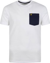 Lyle and Scott - T-shirt Pocket Wit - L - Modern-fit