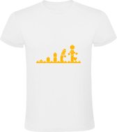 T-shirt - Lego Evolution - Wit, XXXL