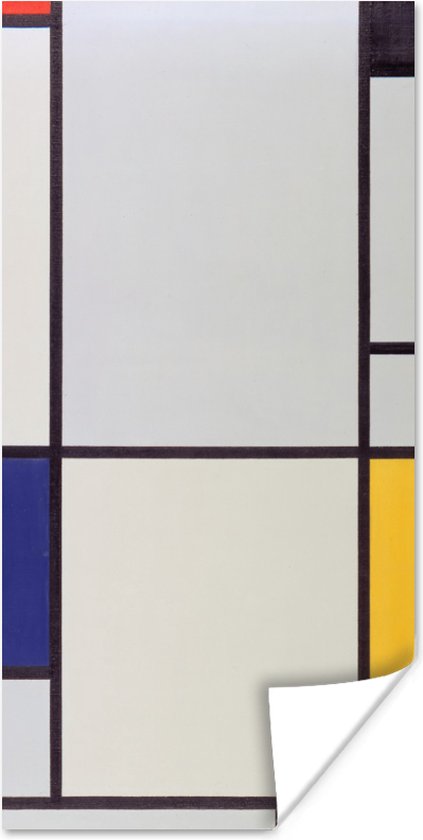 Poster Tableau I - Piet Mondriaan - 75x150 cm