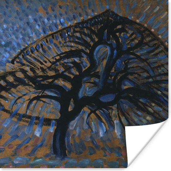 Poster Blauwe appelboom - Piet Mondriaan - 30x30 cm