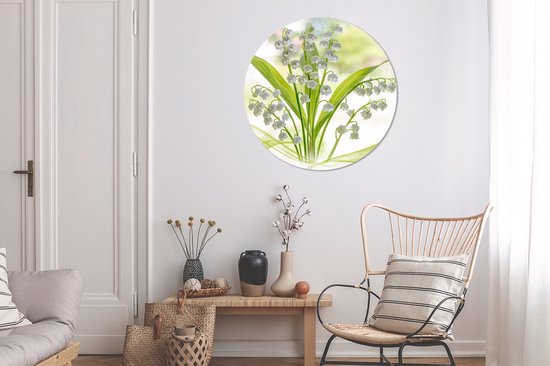 Wall Circle - Wall Circle Indoor - Une composition créative du Muguet - ⌀ 90 cm - Décoration murale - Peintures Ronds