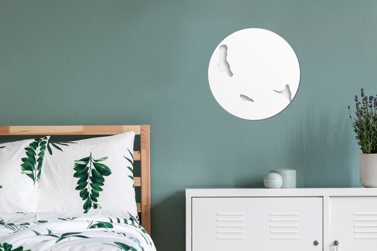 illustration à rayures Comores Cercle mural aluminium ⌀ 30 cm - impression photo sur cercle mural / cercle vivant / cercle de jardin (décoration murale)