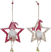 Kerstversiering DKD Home Decor Ster Hout MDF (15 x 1 x 20 cm) (2 pcs)