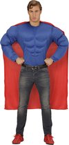 Widmann - Superman Kostuum - Amerikaanse Superheld Held Super Power Kostuum - Blauw, Rood - XL - Carnavalskleding - Verkleedkleding