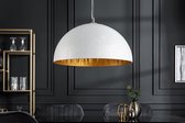 Elegante design witgouden hanglamp 50cm    materiaal glasvezel