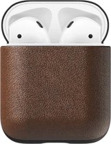 4 Stuks - Lederen Hoesje AirPods 1 en 2 Bruin