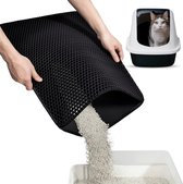SIMU Lifestyle - Kattenbakmat - Grit Opvanger - Dubbele Laag -  Waterdicht - Zwart - 50x40 cm