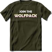 Saitama T-Shirt | Join the wolfpack Crypto ethereum Heren / Dames | bitcoin munt cadeau - Leger Groen - XXL