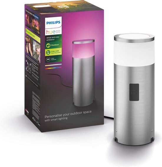 Philips Hue Calla Sokkellamp Buiten RVS – Uitbreiding
