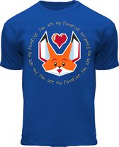 Fox Originals Vesper Favorite T-shirt Jongens & Meisjes Katoen Blauw Navy Maat 164