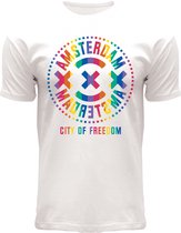 Fox Originals Pride Amsterdam White T-shirt Heren Maat S